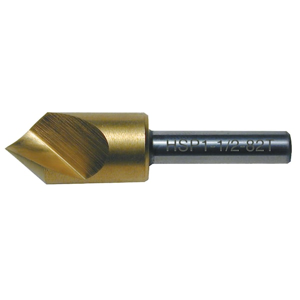 Stm 38 Dia 82Deg Single Flute TiN Coated Premium M42 Cobalt Countersink 121621 - main